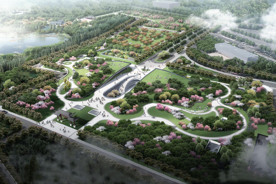 磨山攬翠停車場EPC總承包幕墻專業(yè)工程